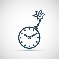 Clock is like a bomb with a wick.