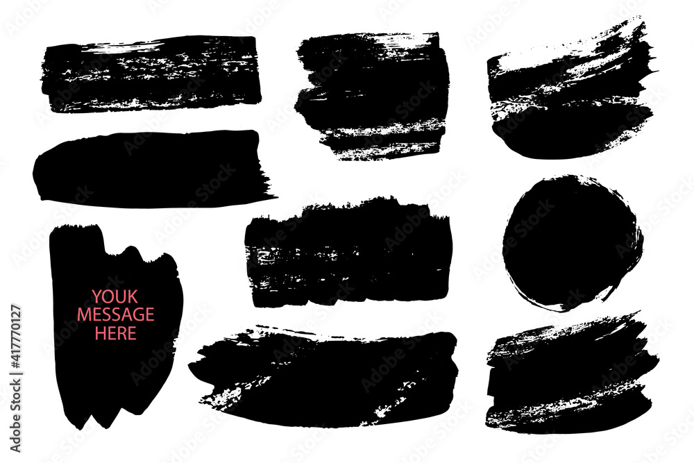 Fototapete masks.vector set of brushes.grunge design elements.rectangular text fields.thin dirty disaster textu