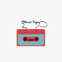 Retro Cassette vector design with text world music day