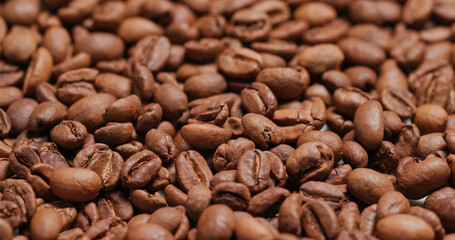 Stack of the Roasted coffee bean