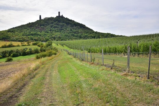 Hazmburk or Hasenburg is a medieval castle ruin in Central Bohemian Uplands near Libochovice, Czech Republic.
