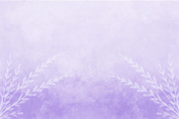 Purple abstract watercolor background with white flowers