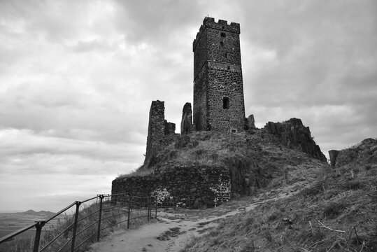 Hazmburk or Hasenburg is a medieval castle ruin in Central Bohemian Uplands near Libochovice, Czech Republic.
