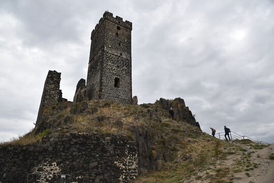 Hazmburk or Hasenburg is a medieval castle ruin in Central Bohemian Uplands near Libochovice, Czech Republic.