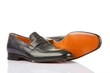 Man's shoes in studio for advertisement