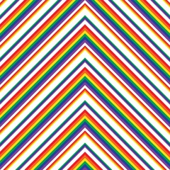 Rainbow Chevron Diagonal Stripes seamless pattern background