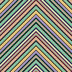 Rainbow Chevron Diagonal Stripes seamless pattern background