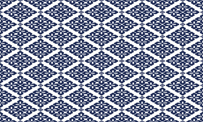 和柄 業平菱文様 シームレスパターン 背景素材 青 赤 Wall Mural 将 石原