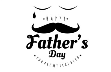 Happy father's day lettering vector