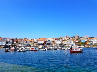 Obraz premium colorful historical town Fisterra in Spain