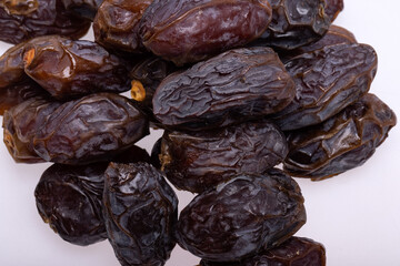 Dried medjoul jumbo dates. Modjoul is one of the noblest variety of dates in the world, often called the king of dates