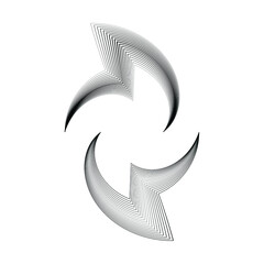 Lines in Circle Form . Spiral Vector Illustration .Technology round. Wave Logo . Design element . Abstract Geometric shape .