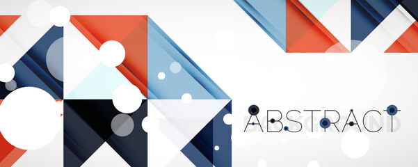 Set of vector triangle geometric backgrounds. Vector illustration for covers, banners, flyers and posters and other designs