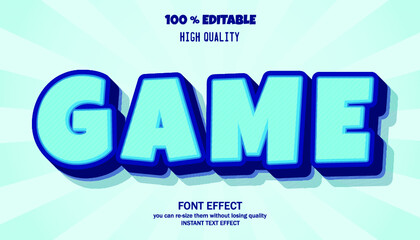 Modern font effect for banner or sticker, editable font