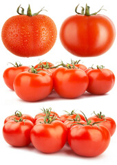 Set of ripe and juicy red tomatoes. XXL