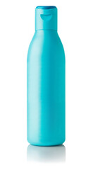 Plastic bottle with soap or shampoo without label isolated on white background