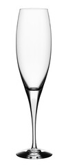 single empty wine glass isolated on white background