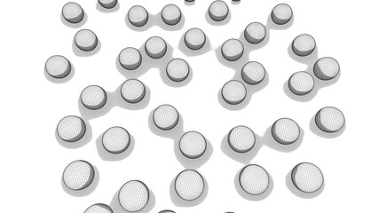 Futuristische Lineart 3D Illustrationen, Hintergrund Rendering