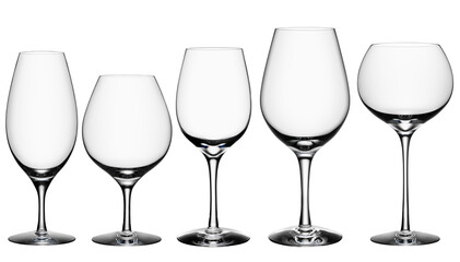 Cocktail Glass Collection isolated on white + clipping path.