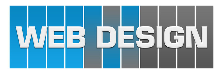 Web Design Blue Grey Boxes Horizontal Text 