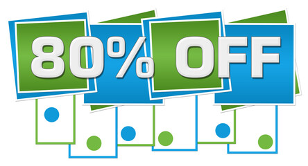 Discount Eighty Percent Off Blue Green Squares Stripes Dots Bottom 
