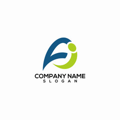 Fototapeta premium human people logo design vector template icon