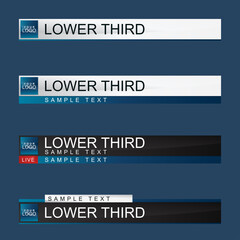 Lower third design template. Vector illustration.