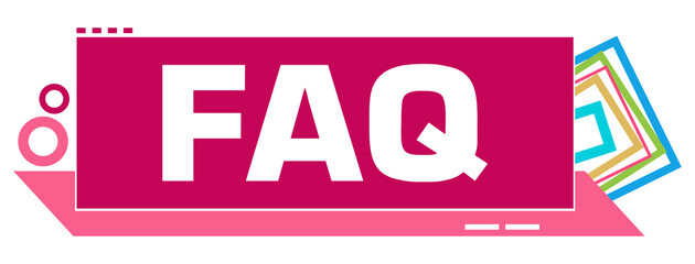 FAQ - Frequently Asked Questions Pink Colorful Borders Circles 