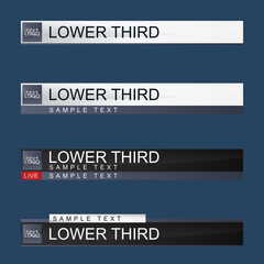 Lower third design template. Vector illustration.