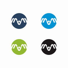 multimedia design logo icon vector template