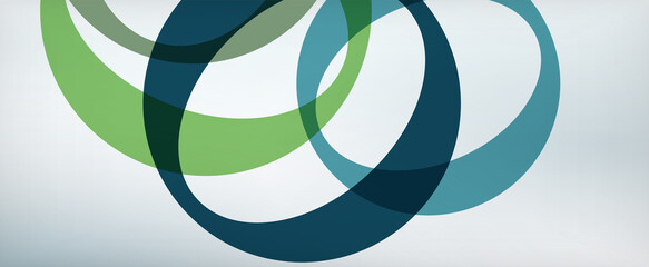 Ring geometric shapes, o letter repetition wallpaper. Abstract background for business or technology presentations, internet posters or web brochure covers