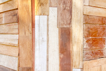 Plank wood wall patterns board white and brown background