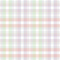 Rainbow Pastel Plaid textured Seamless Pattern