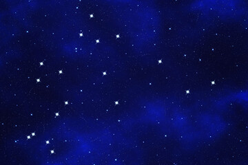 Obraz na płótnie Canvas Starfield background of zodiacal symbol 
