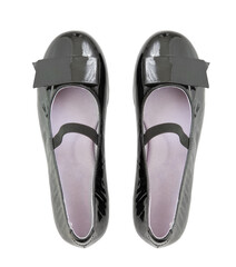 Black women shoe isolated on the white background with clipping path.