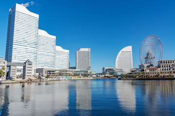 Naklejka premium Yokohama Minato Mirai 21 in Yokohama, Japan.