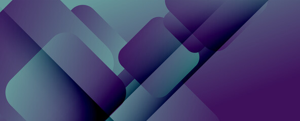 Obraz premium Square shapes composition geometric abstract background. 3D shadow effects and fluid gradients. Modern overlapping forms