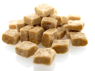 Brown sugar from a reed isolated on whine