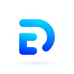 letter c and d logo digital technology