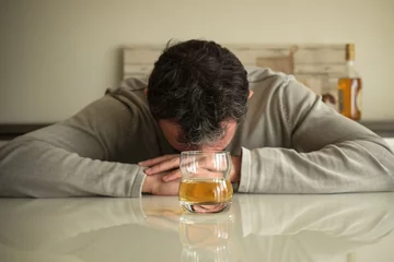 Foto op Plexiglas caucasian man addicted to alcohol © AUFORT Jérome