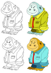 Gorille en costard cravate !