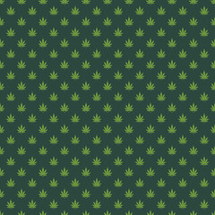 Marijuana background vector seamless pattern