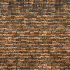 old weathered stained red brick wall background