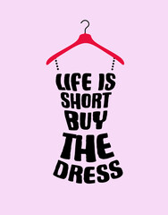 Fashion female  dress made from  the quote