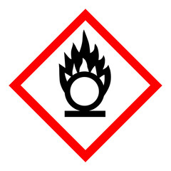Oxidizing warning sign