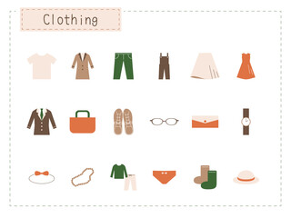 ファッション　アイコンセット（カラー）