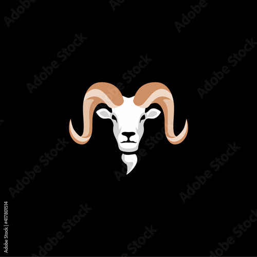 Mountain Goat Logo Icon Vector Illustration Wall Mural Wallpaper Murals Aliafandi