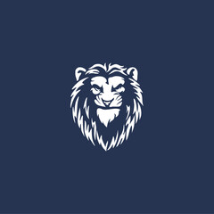 lion head logo vector template illustration design