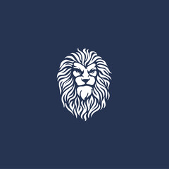lion head logo vector template illustration design
