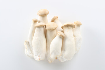 Fototapeta na wymiar King oyster mushrooms isolated on white background.